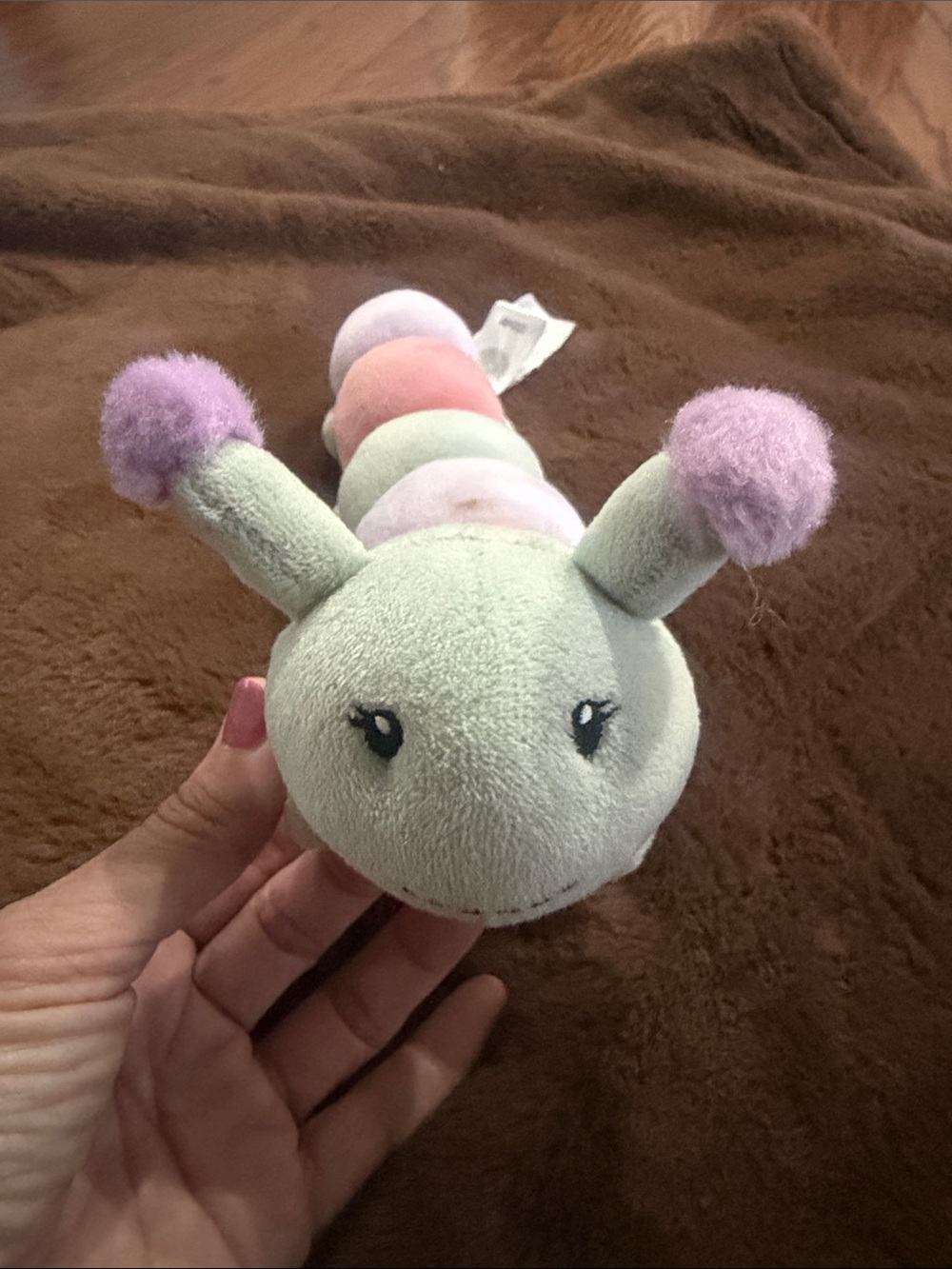 Pastel Caterpillar Plush Toy - Soft Multicolor Stuffed Animal